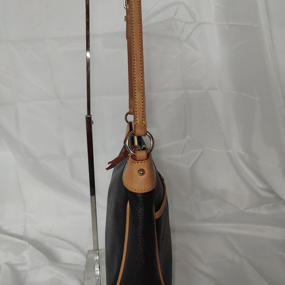 Dooney and Bourke Kimberly Black Pebble Leather with Tan Accents - Picture 5 of 15
